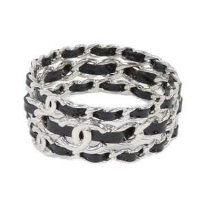 Chanel Bangle Enamel Black And Silver #246626C19B